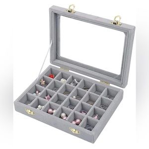 Jewelry Box / Organizer with Clear Lid - Snap Secure & Travel Friendly
